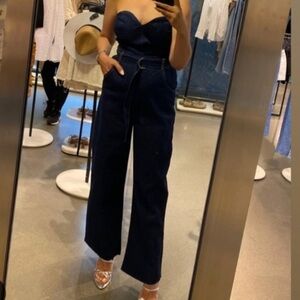 Zara velvet pant and bustier set